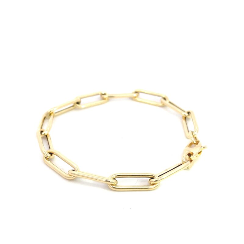 PULSERA PAPER CLIP ORO AMARILLO